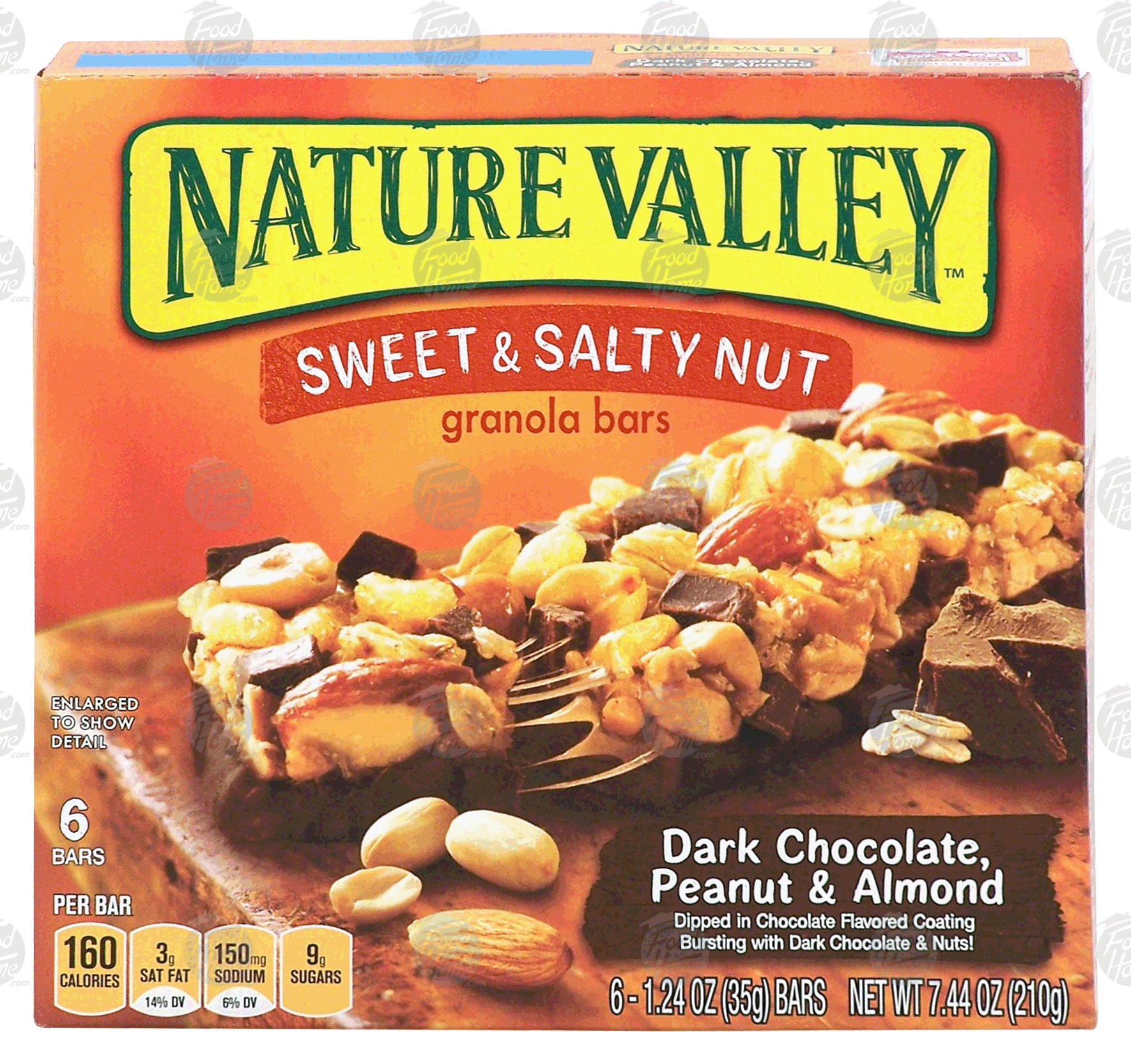 Nature Valley Sweet & Salty Nut dark chocolate, peanut & almond granola bars, 6 1.24-ounce Full-Size Picture